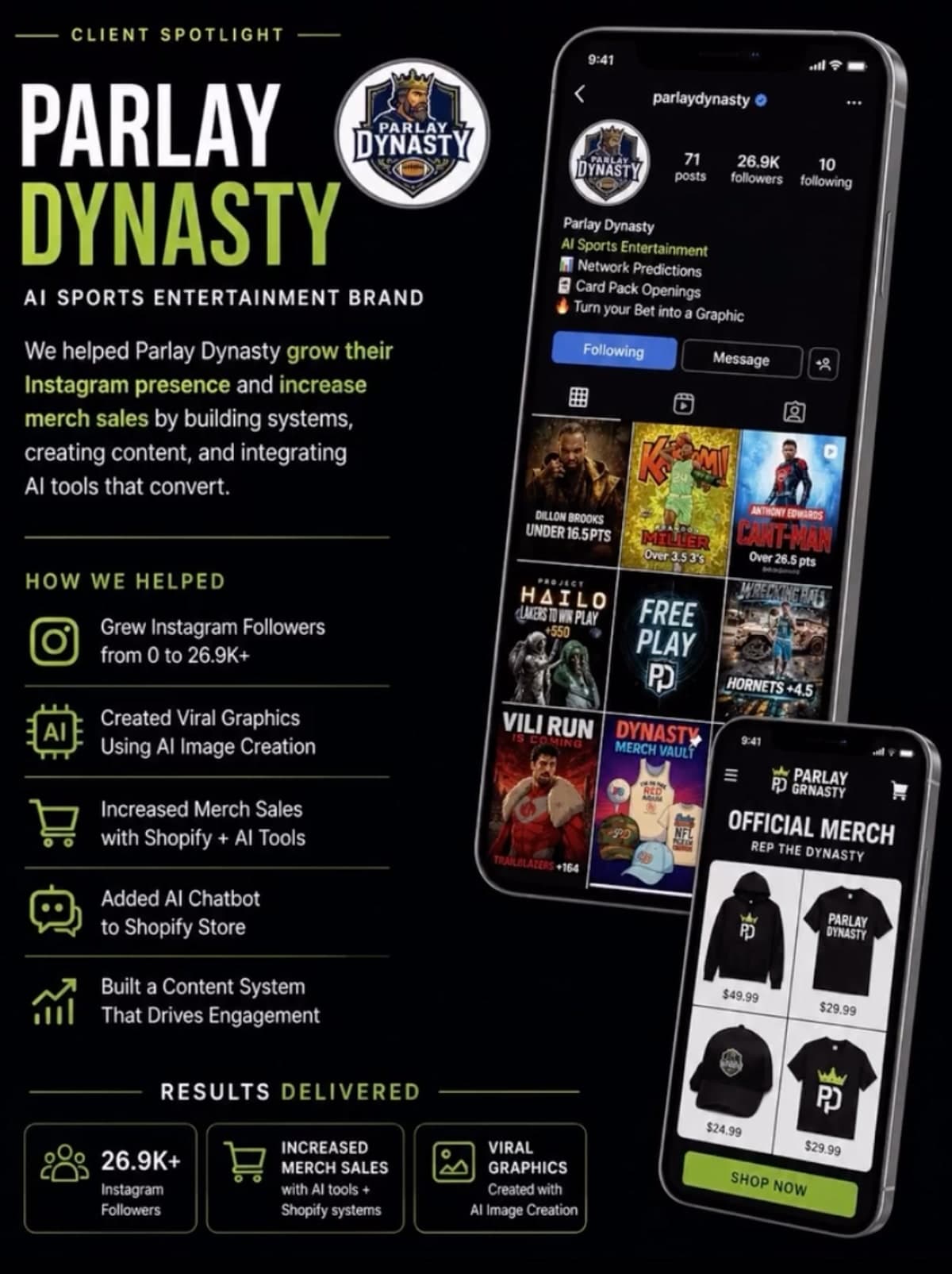Parlay Dynasty — AI sports entertainment brand.